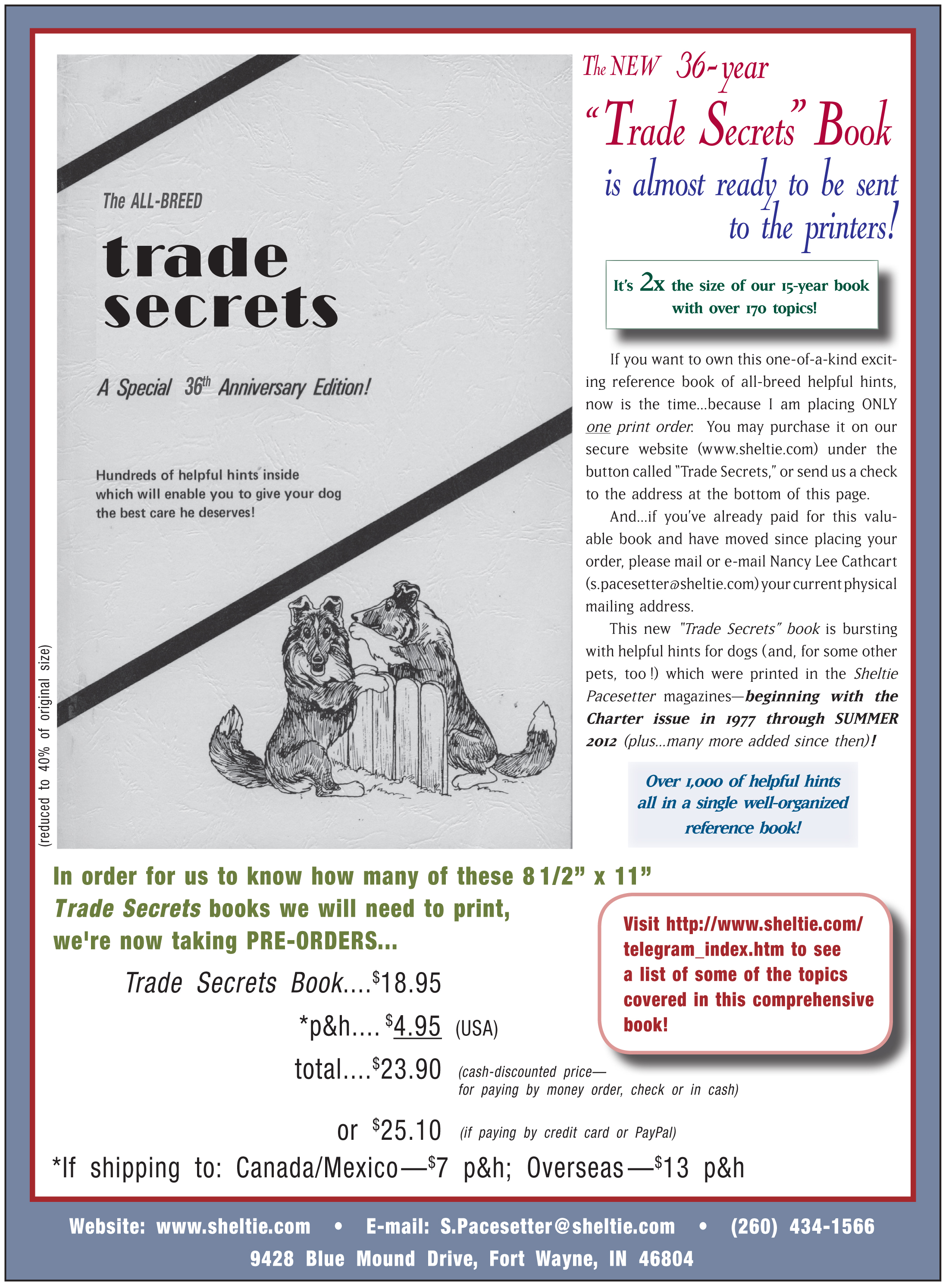 Trade Secrets announcement